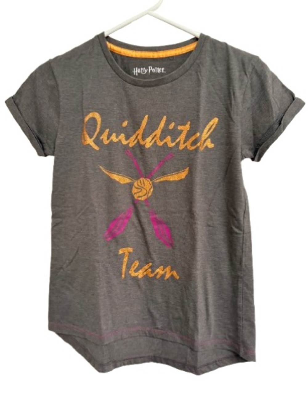 Warner Bros. Harry Potter  Quidditch Team Tee with Gold & Pink Graphic